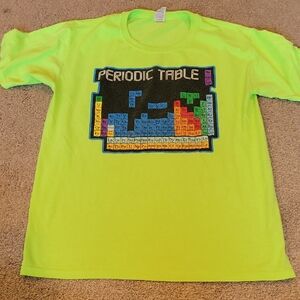 Fruit of the Loom Neon Green Periodic Table T-Shirt